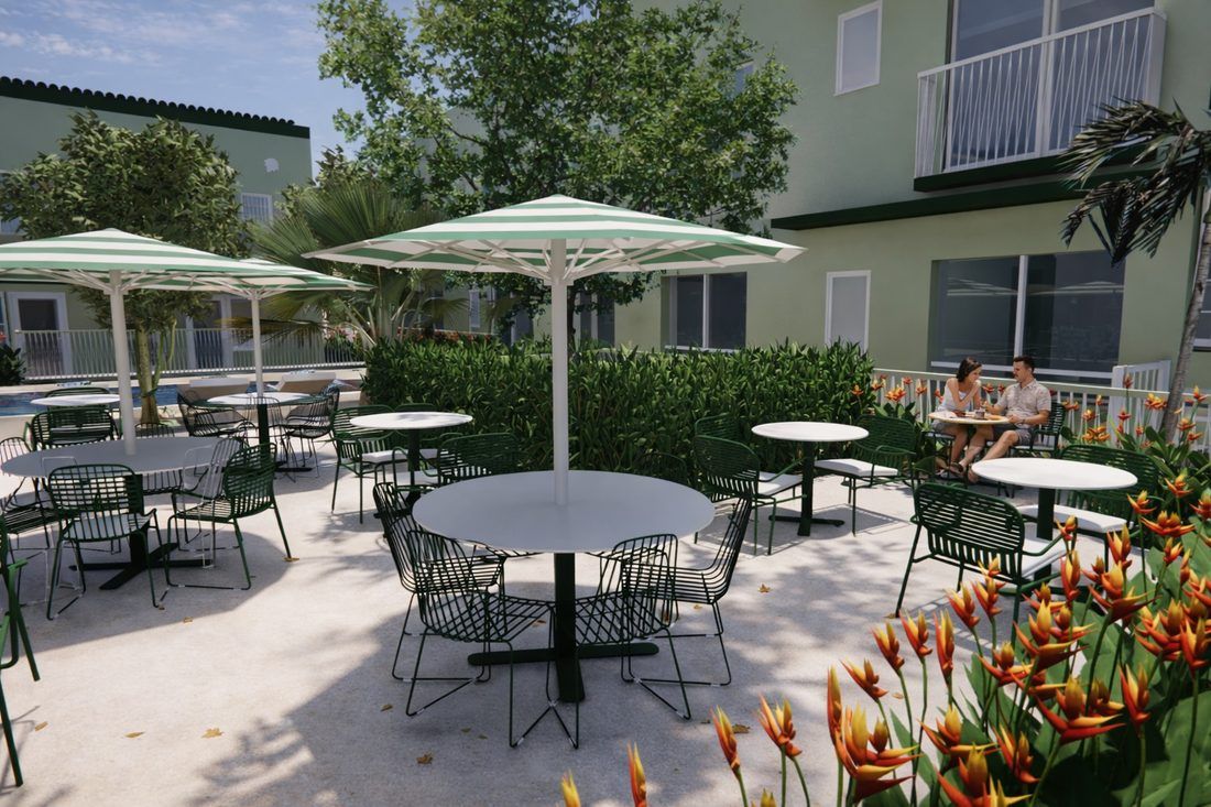 Terraza · Jardín tropical
